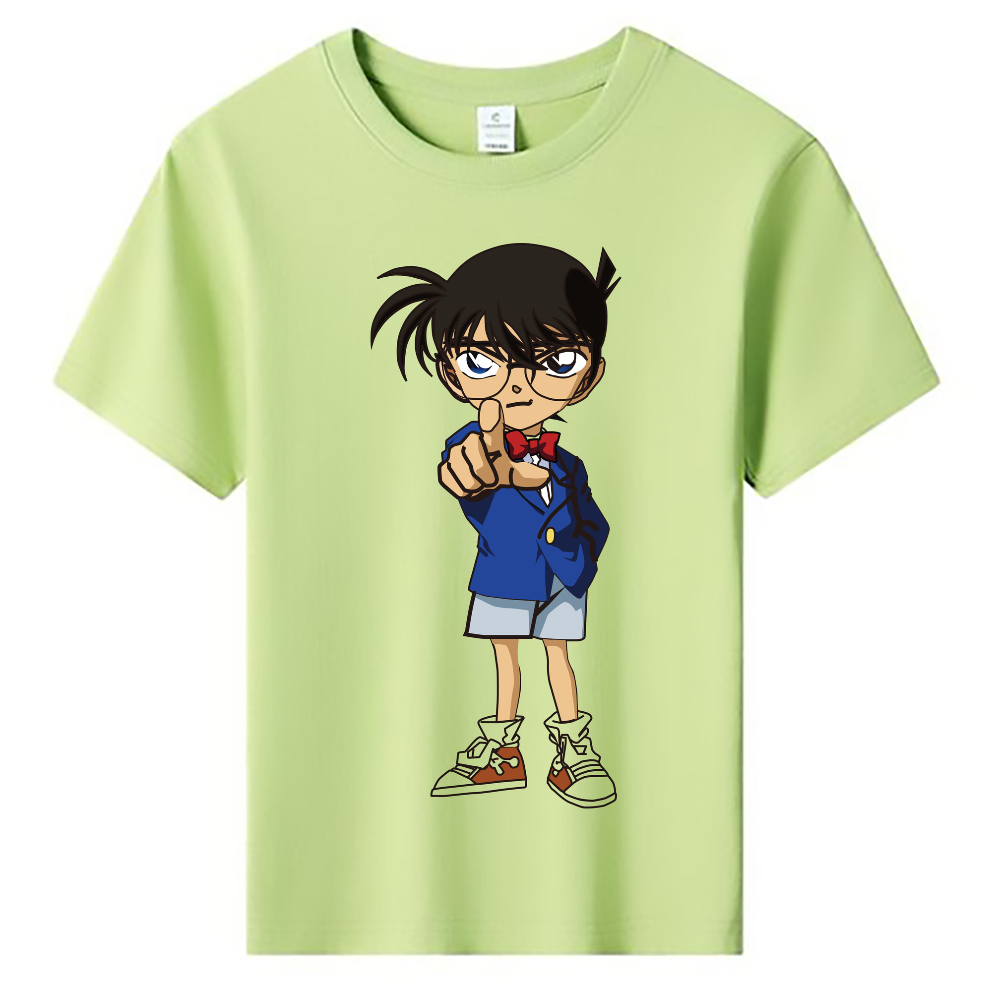 （画像用） 名探偵コナン 江戸川 コナン Detective Conan Conan Edogawa 綿100％キッズTシャツ（フロントプリント）